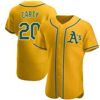 Men's Authentic Gold Rico Carty Oakland Athletics Alternate Jersey