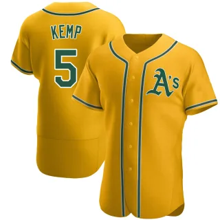 Men's Authentic Gold Tony Kemp Oakland Athletics Alternate Jersey