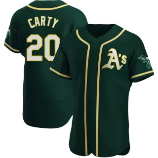 Men's Authentic Green Rico Carty Oakland Athletics Alternate Jersey