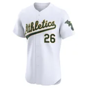 Men's Elite White CJ Alexander Oakland Athletics Home Jersey