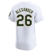 Men's Elite White CJ Alexander Oakland Athletics Home Jersey