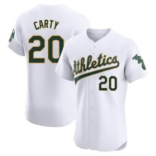Men's Elite White Rico Carty Oakland Athletics Home Jersey