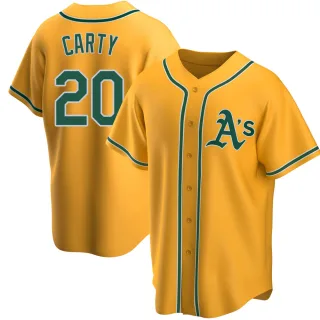 Men's Replica Gold Rico Carty Oakland Athletics Alternate Jersey