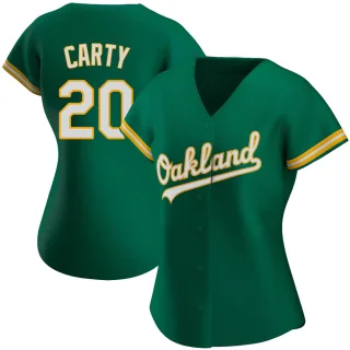 Women's Authentic Green Rico Carty Oakland Athletics Kelly Alternate Jersey