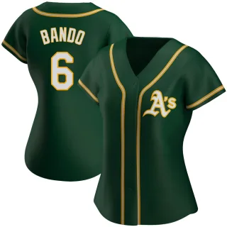 Women's Authentic Green Sal Bando Oakland Athletics Alternate Jersey