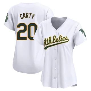 Women's Limited White Rico Carty Oakland Athletics Home Jersey