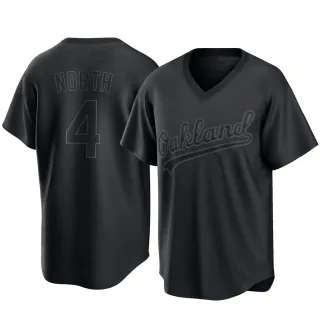 Youth Replica Black Billy North Oakland Athletics Pitch Fashion Jersey