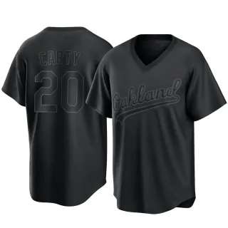 Youth Replica Black Rico Carty Oakland Athletics Pitch Fashion Jersey