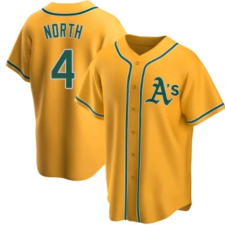 Youth Replica Gold Billy North Oakland Athletics Alternate Jersey