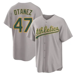 Youth Replica Gray Michel Otanez Oakland Athletics Away 2.0 Jersey