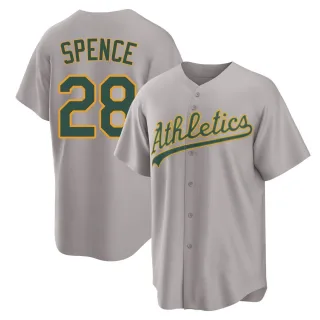 Youth Replica Gray Mitch Spence Oakland Athletics Away 2.0 Jersey
