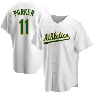 Youth Replica White Jarrod Parker Oakland Athletics Home Jersey