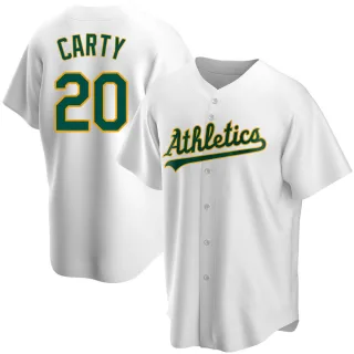 Youth Replica White Rico Carty Oakland Athletics Home Jersey